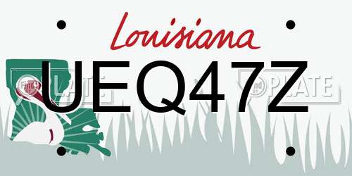 UEQ47Z Louisiana License Plate