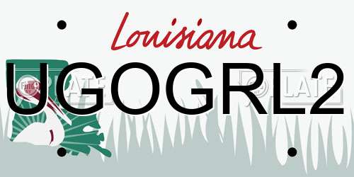 UGOGRL2 Louisiana License Plate
