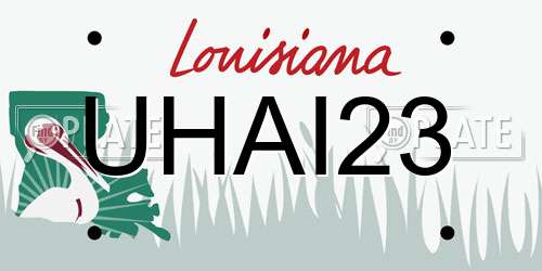 UHAI23 Louisiana License Plate