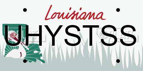 UHYSTSS Louisiana License Plate