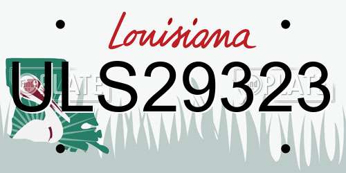 ULS29323 Louisiana License Plate