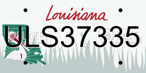 ULS37335 Louisiana License Plate