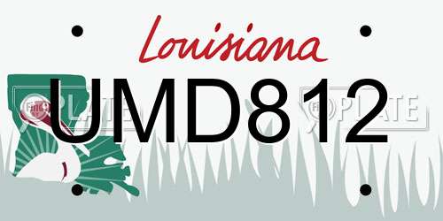 UMD812 Louisiana License Plate