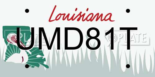 UMD81T Louisiana License Plate