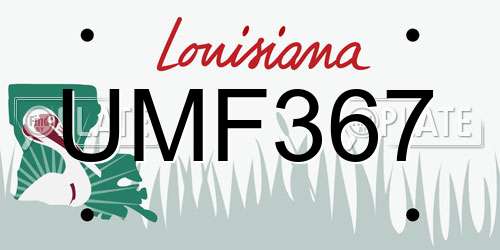 UMF367 Louisiana License Plate