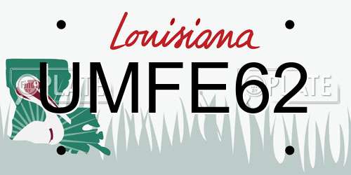 UMFE62 Louisiana License Plate