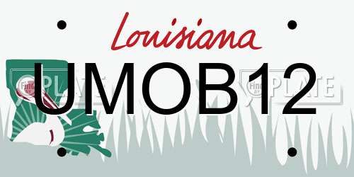 UMOB12 Louisiana License Plate