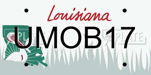 UMOB17 Louisiana License Plate