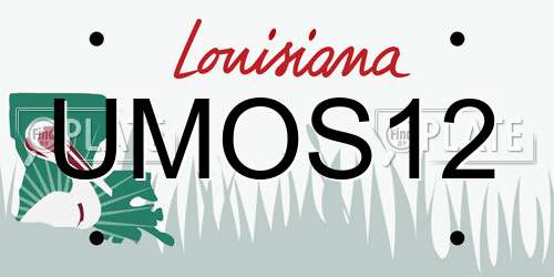 UMOS12 Louisiana License Plate