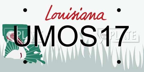 UMOS17 Louisiana License Plate