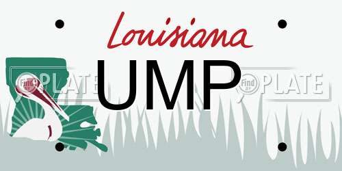 UMP Louisiana License Plate