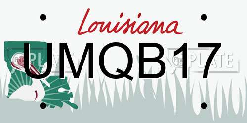 UMQB17 Louisiana License Plate