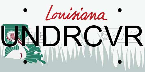 UNDRCVR Louisiana License Plate