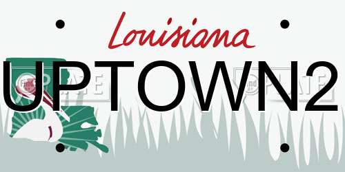 UPTOWN2 Louisiana License Plate