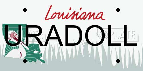 URADOLL Louisiana License Plate