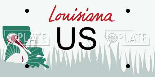 US Louisiana License Plate