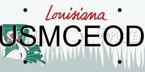 USMCEOD Louisiana License Plate