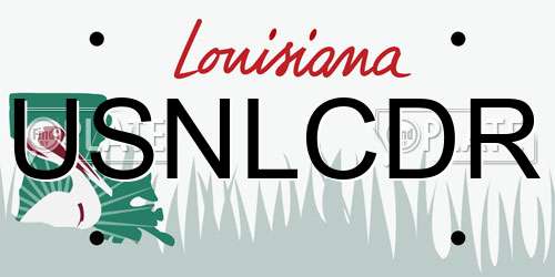 USNLCDR Louisiana License Plate