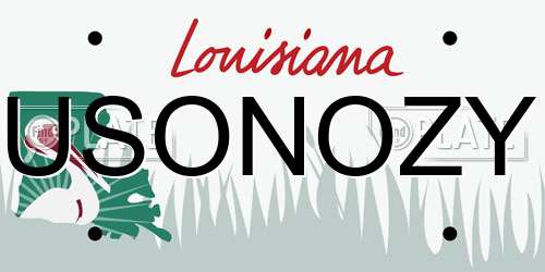 USONOZY Louisiana License Plate