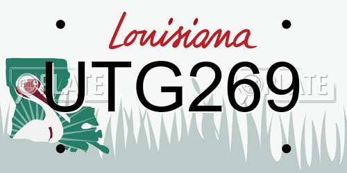 UTG269 Louisiana License Plate