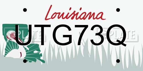 UTG73Q Louisiana License Plate