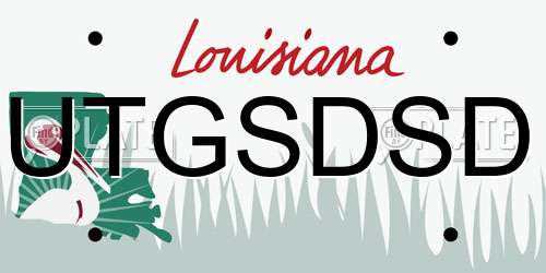 UTGSDSD Louisiana License Plate