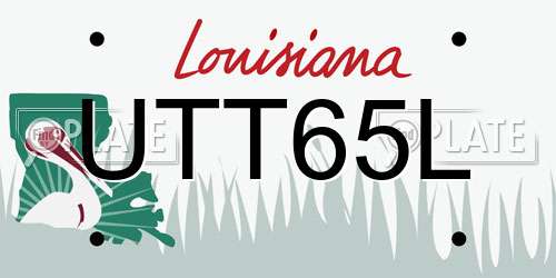 UTT65L Louisiana License Plate