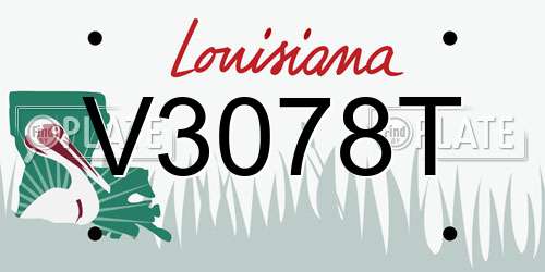 V3078T Louisiana License Plate