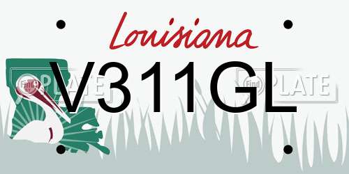 V311GL Louisiana License Plate