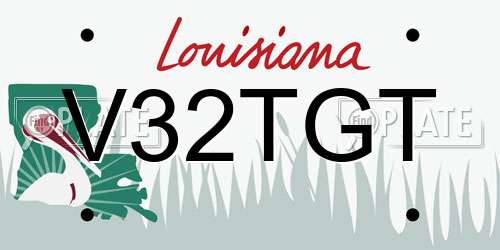 V32TGT Louisiana License Plate