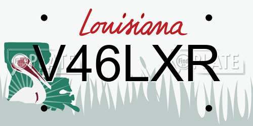 V46LXR Louisiana License Plate