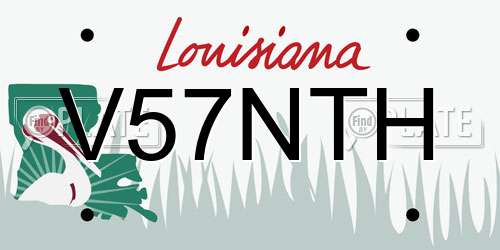 V57NTH Louisiana License Plate