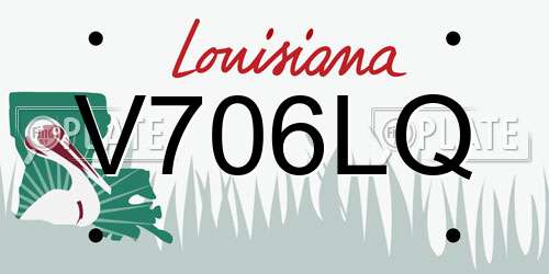 V706LQ Louisiana License Plate