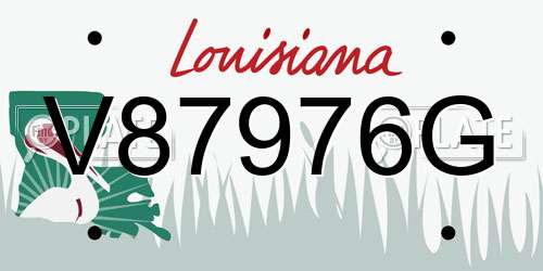 V87976G Louisiana License Plate