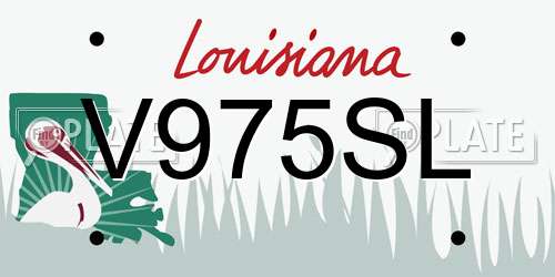 V975SL Louisiana License Plate