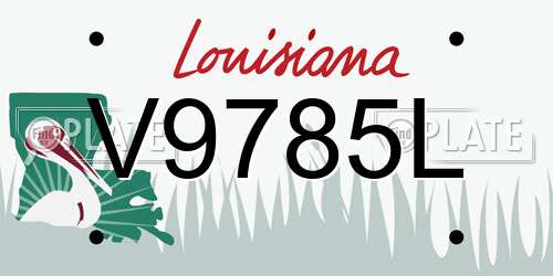 V9785L Louisiana License Plate
