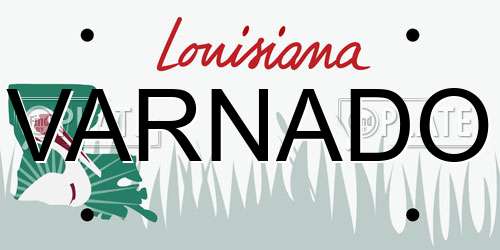 VARNADO Louisiana License Plate