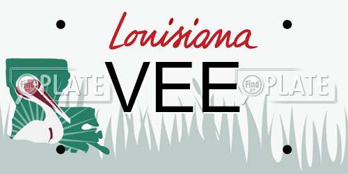 VEE Louisiana License Plate