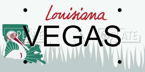 VEGAS Louisiana License Plate