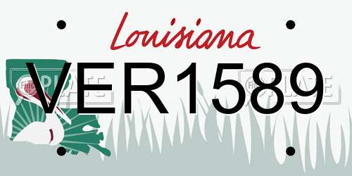 VER1589 Louisiana License Plate