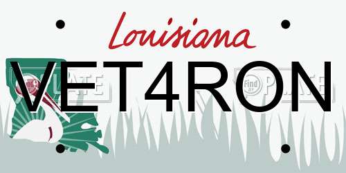 VET4RON Louisiana License Plate
