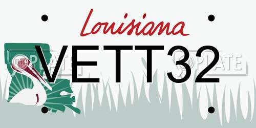 VETT32 Louisiana License Plate