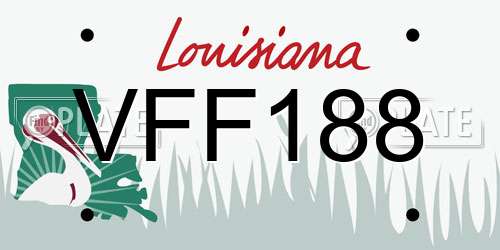 VFF188 Louisiana License Plate