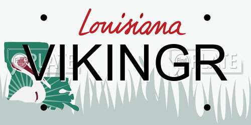 VIKINGR Louisiana License Plate
