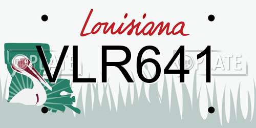 VLR641 Louisiana License Plate