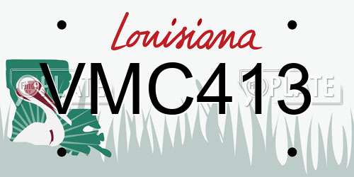 VMC413 Louisiana License Plate