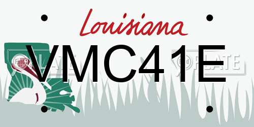 VMC41E Louisiana License Plate