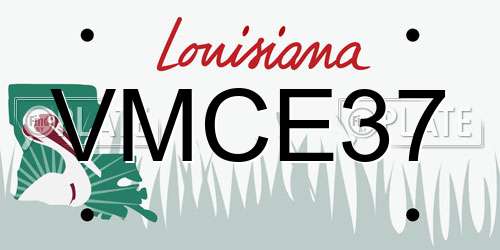 VMCE37 Louisiana License Plate