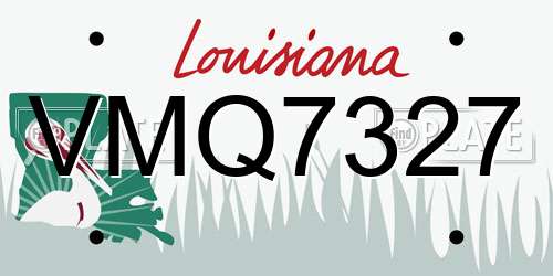 VMQ7327 Louisiana License Plate