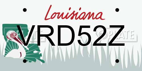 VRD52Z Louisiana License Plate